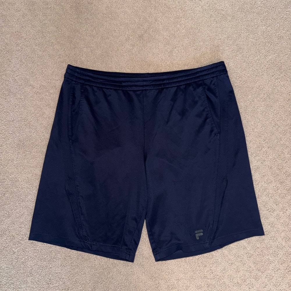 Men's Navy FILA Athletic Shorts Size L